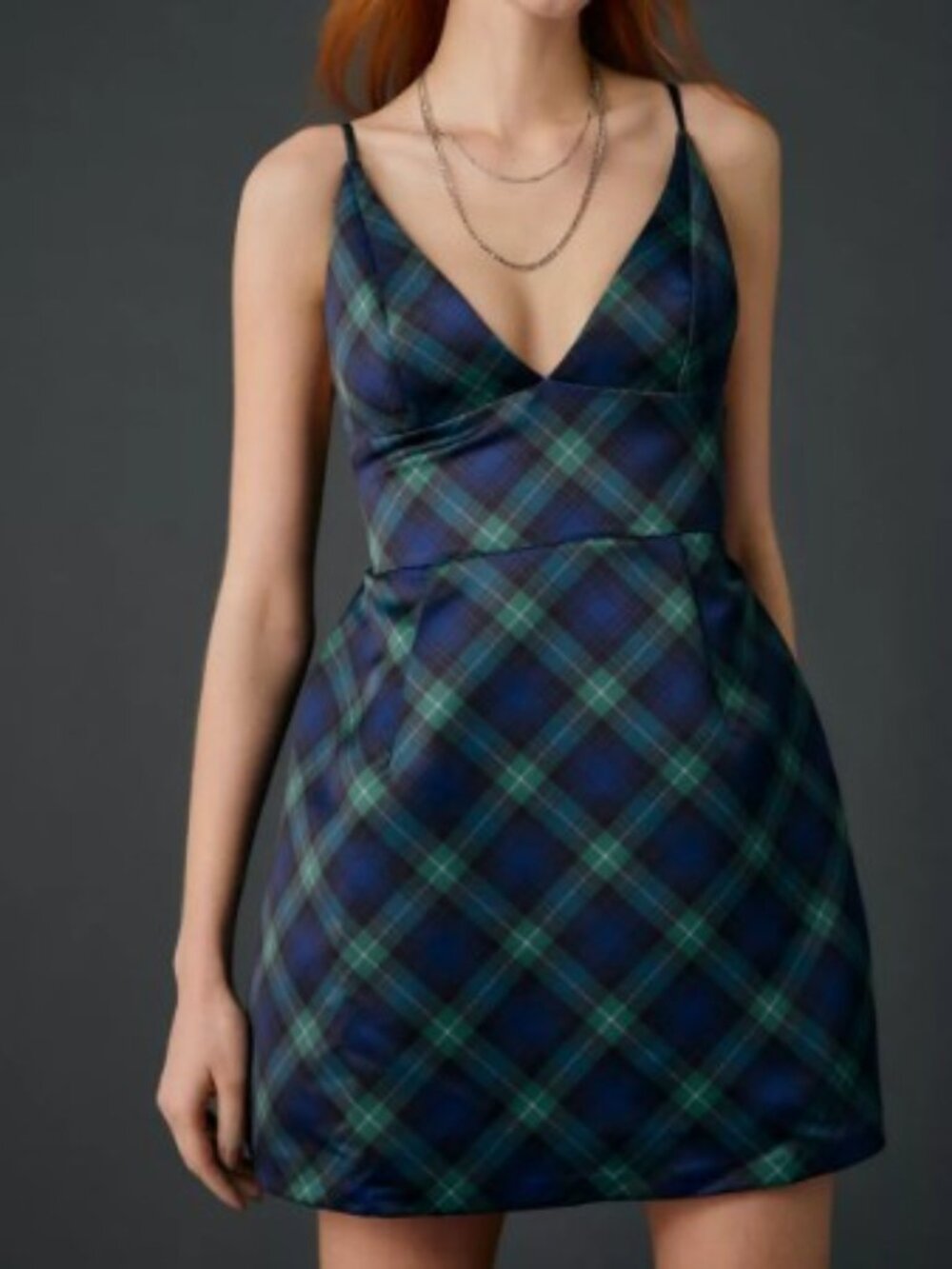 Urban Outfitters mini dress plaid NWT Size Medium